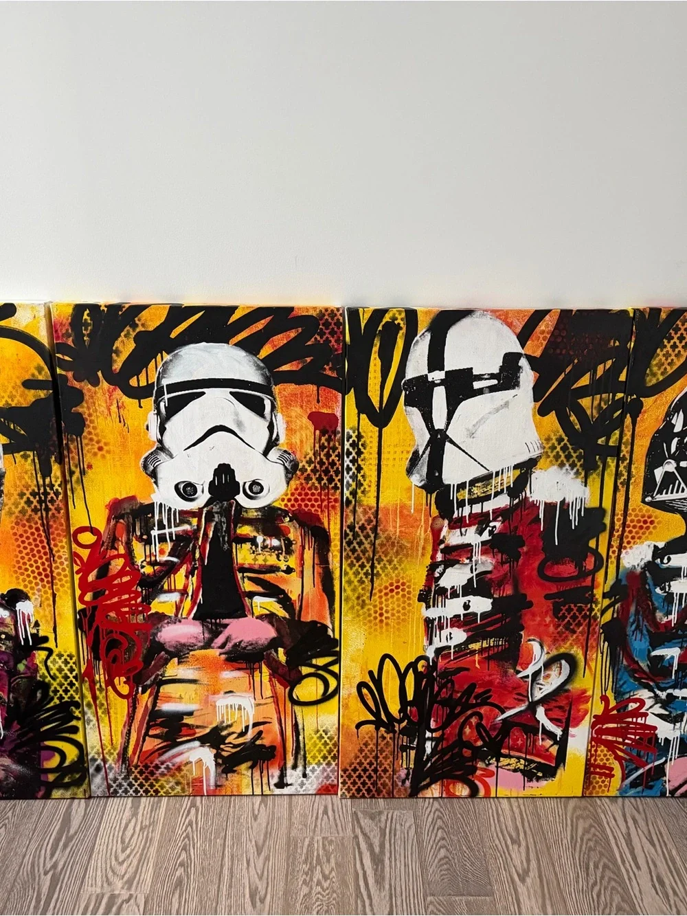 Stop Wars 4-Panel Canvas Art Installation by BNS